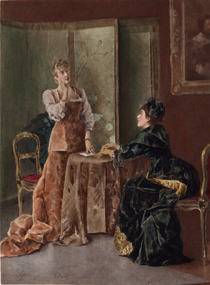 The Visit
from the painting by Alfred Stevens